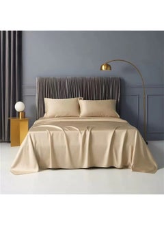 LIMOS 100% Tencel Lyocell Bed Sheets Set 4PC 1 Flat Sheet 1 Fitted Sheet and 2 Pillowcases  - Image 1