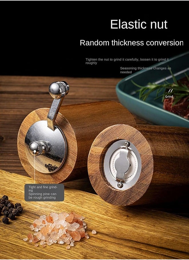 Sweet Life Hand-cranked Pepper Grinder Kitchen Manual Solid Wood Pepper Black Pepper Mill Household Sea Salt Pepper Grinding Bottle for kitchen Spice  - Image 4