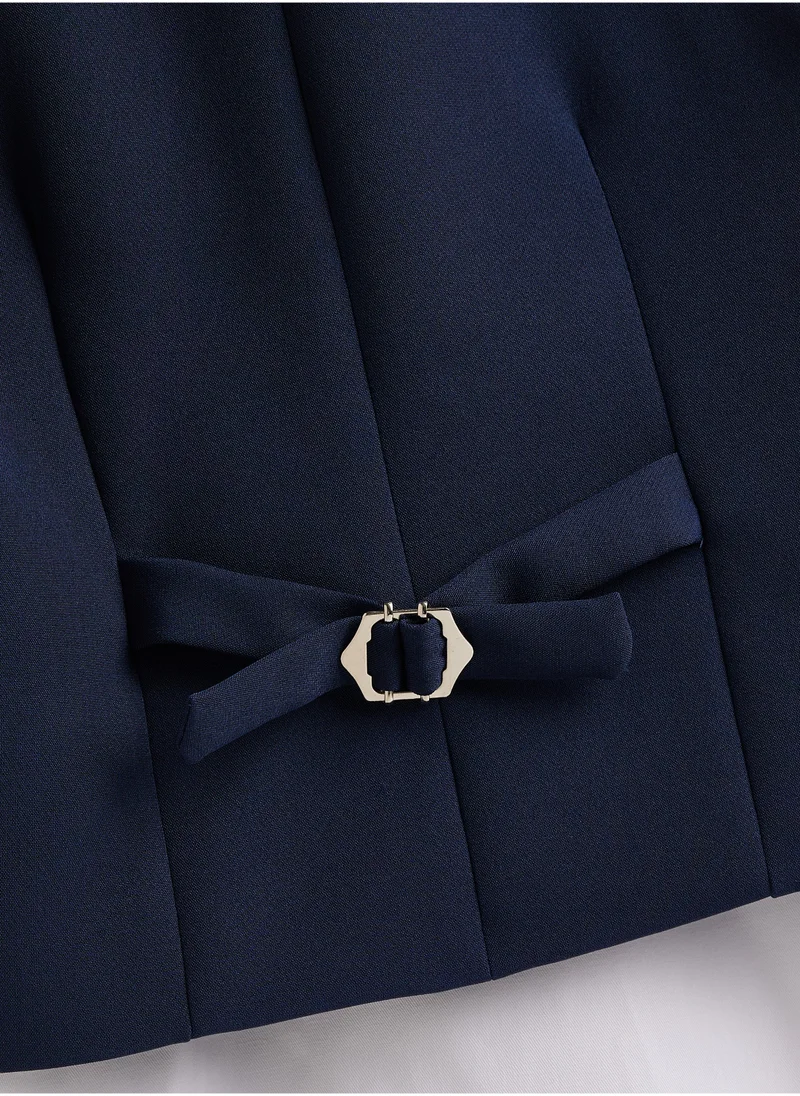 victor and jane Navy Waistcoat And Pant Set With Shirt And Bow Tie