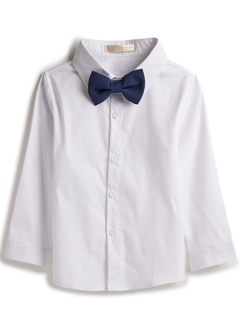 victor and jane Navy Waistcoat And Pant Set With Shirt And Bow Tie