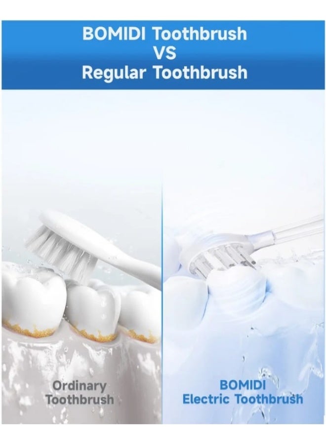 BOMIDI Sonic Electric Toothbrush TX6 with UV Light Sterilization Chamber, IPX7 Waterproof & 6 Professional Brushing Modes, 1200mAh Battery - Image 3