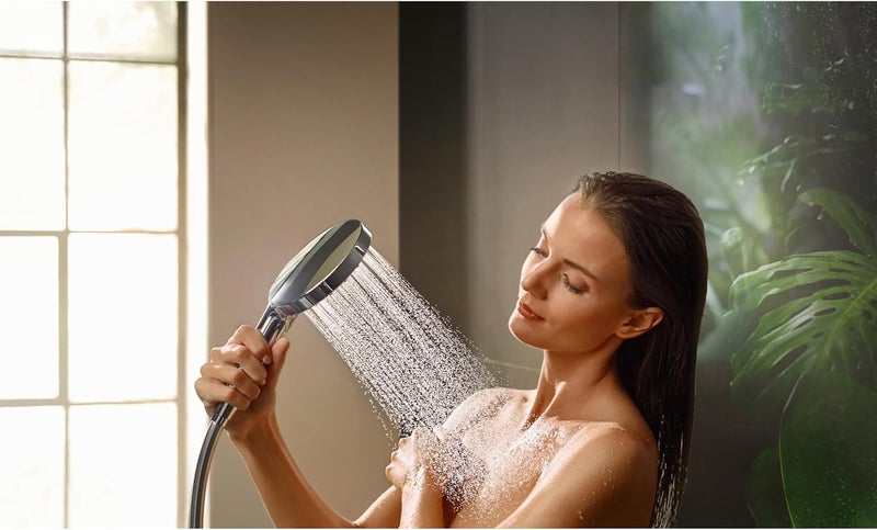 Hansgrohe Raindance Select S Adjustable 5-inch Handheld Shower Head Set with 3 Spray Options in Chrome - Image 3