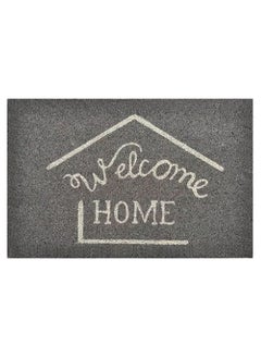 دعاسة باب بقاعدة مانع للانزلاق بتصميم جذاب بطبعة Welcome Home رمادي 40 x 60 سم 1401193