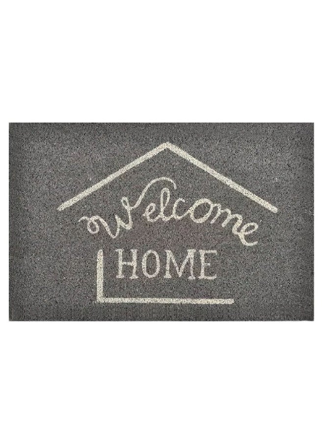 إيفديكو - دعاسة باب بقاعدة مانع للانزلاق بتصميم جذاب بطبعة Welcome Home رمادي 40 x 60 سم 1401193 - Image 1