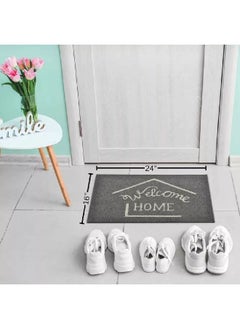 EVIDECO Non-Slip Backing Attractive Design Welcome Home Printed Door Mat Grey 40 x 60 cm 1401193  - Image 3