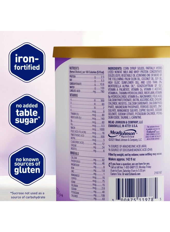 Enfamil Gentlease Baby Formula, Reduces Fussiness, Gas, Crying and Spit-up in 24 hours, DHA & Choline to support Brain development, Value Powder Can, 19.9 Oz - Image 3