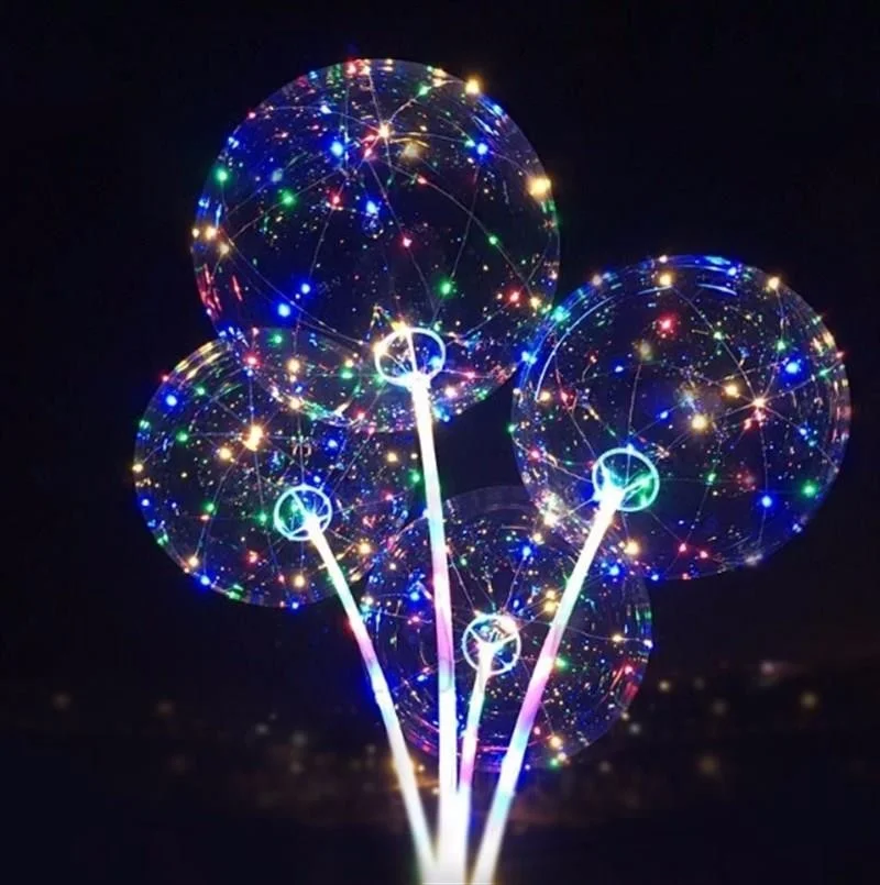 Masho Trend 3 Function LED Lighted Transparent Luminous Balloon with Stick