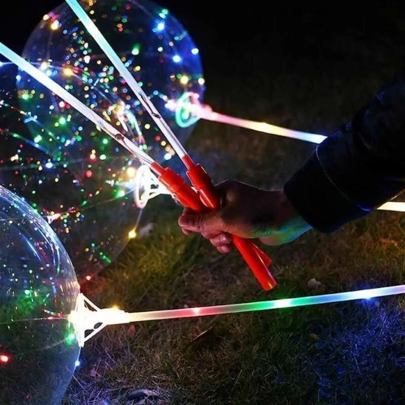 Masho Trend 3 Function LED Lighted Transparent Luminous Balloon with Stick