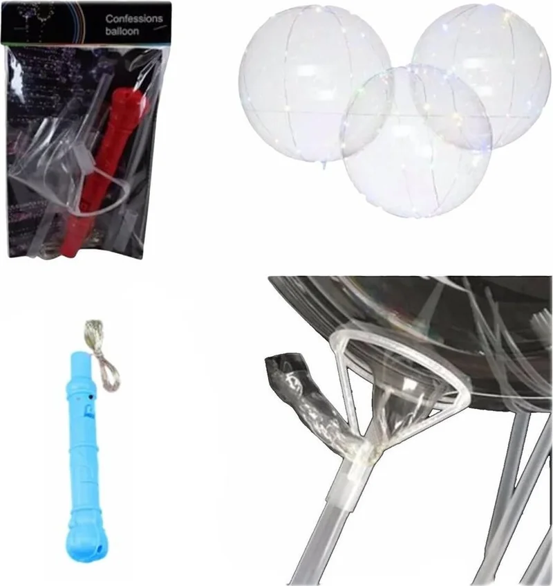 Masho Trend 3 Function LED Lighted Transparent Luminous Balloon with Stick