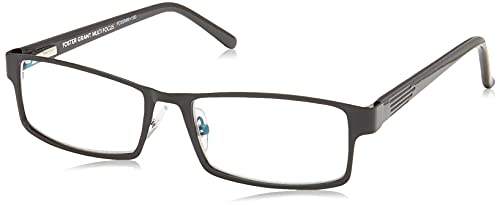 Foster Grant Men's Sawyer Multifocus Rectangular Reading Glasses, Black/Transparent, 54 mm + 2 - Image 1