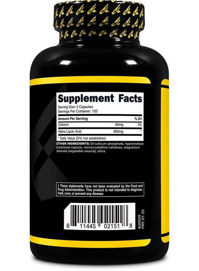 Primaforce Alpha Lipoic Acid 600mg Per Serving, 240 Capsules, 120 Servings - Image 4