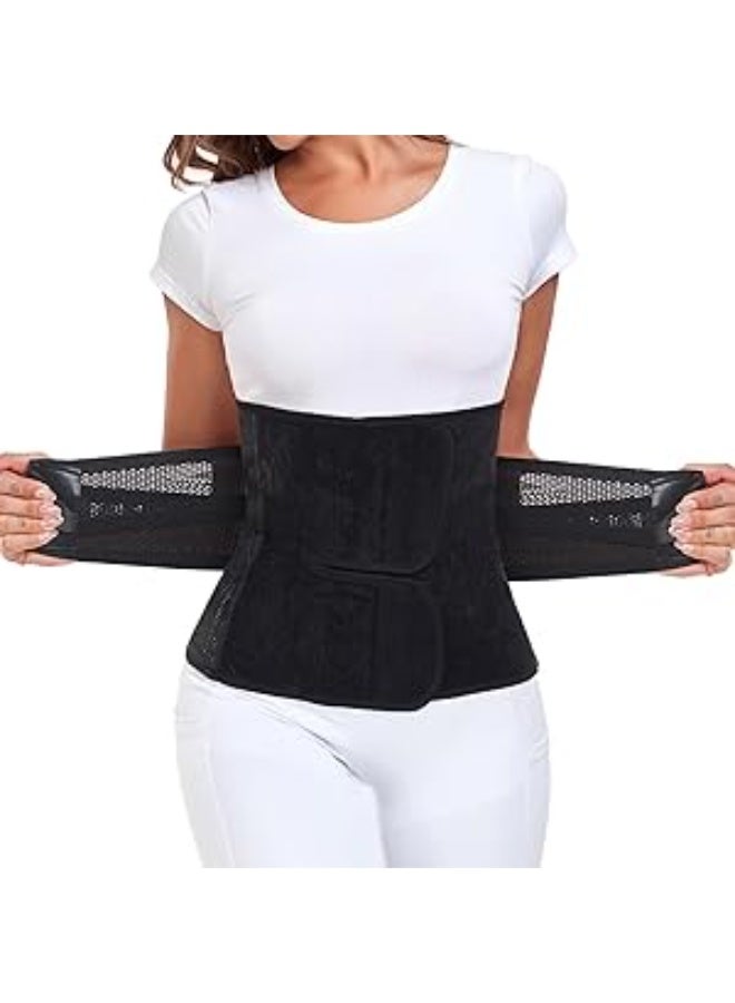 Postpartum Belly Band – Postpartum Belly Wrap, Abdominal Binder Post Surgery C-section Recovery Support Belt (Midnight Black, M)