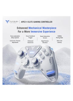 FlyDigi APEX 4 Wireless PC Controller Force Feedback Trigger Force-Adjustable Alloy Joysitck Full-Color LED Display 1500mAh 1000hz Report Rate Stereo Vibration PC/NS/Mobile/TV/Android/IOS Native  - Image 2