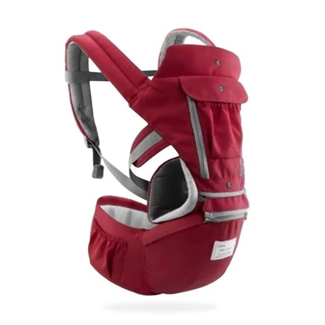OBABY Carrier Hip Seat Adjustable/Comfortable/Lightweight/Soft/Lumbar Support Stylish Cotton with 5 Carry Positions, Travel and Daily use, New-Born to Toddler Carrier (0 to 36 Months) - Image 2