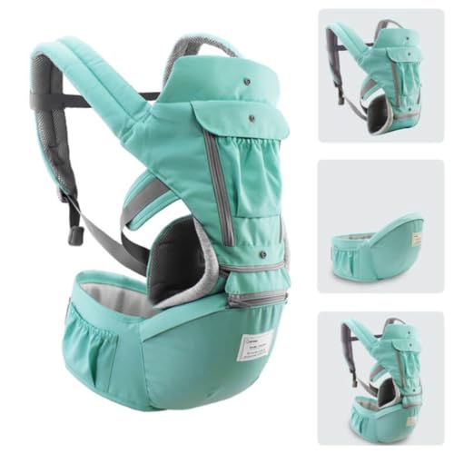 OBABY Carrier Hip Seat Adjustable/Comfortable/Lightweight/Soft/Lumbar Support Stylish Cotton with 5 Carry Positions, Travel and Daily use, New-Born to Toddler Carrier (0 to 36 Months) - Image 4