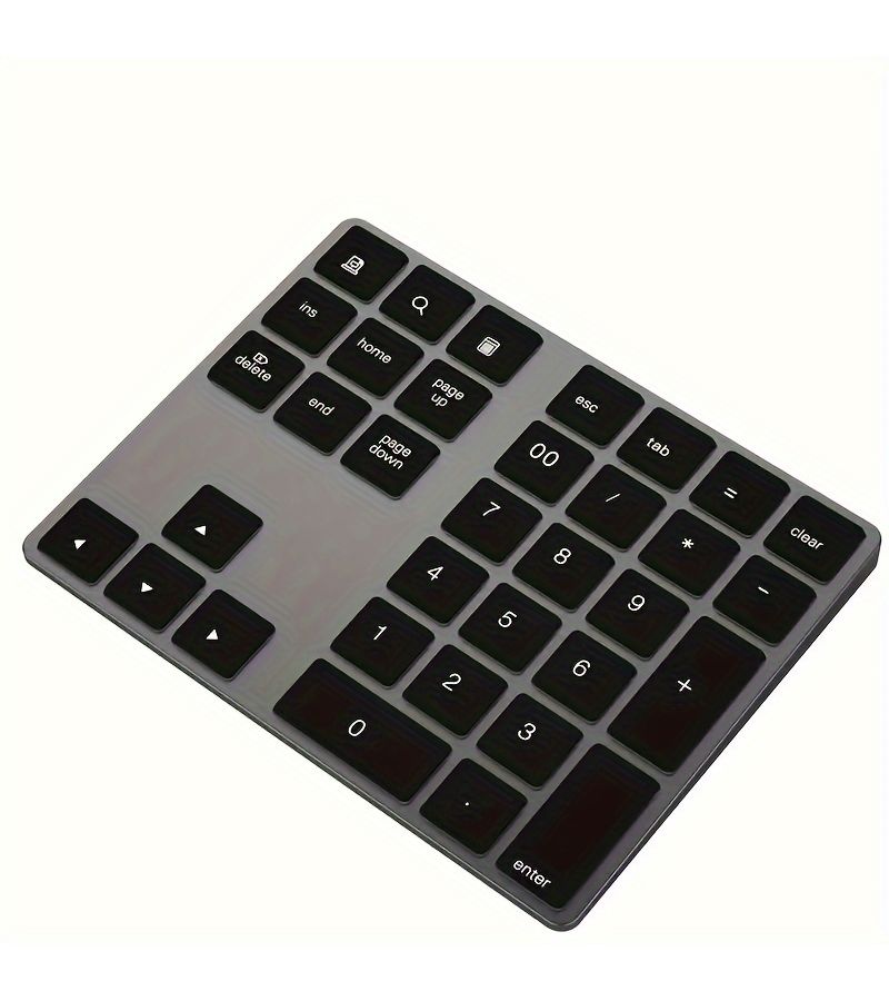 Gray Black 34 Key Bluetooth Numeric Keypad USB C Wireless for MAC OS - Image 3