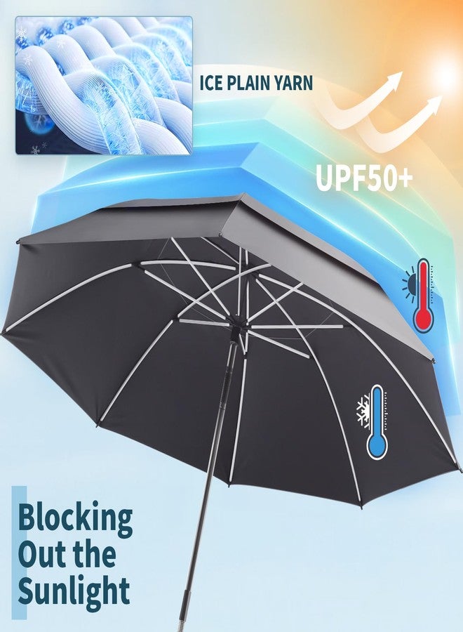 NBtoUS 2pcs 360° UPF50+ Umbrella for Beach Chair(Grey) - Image 4