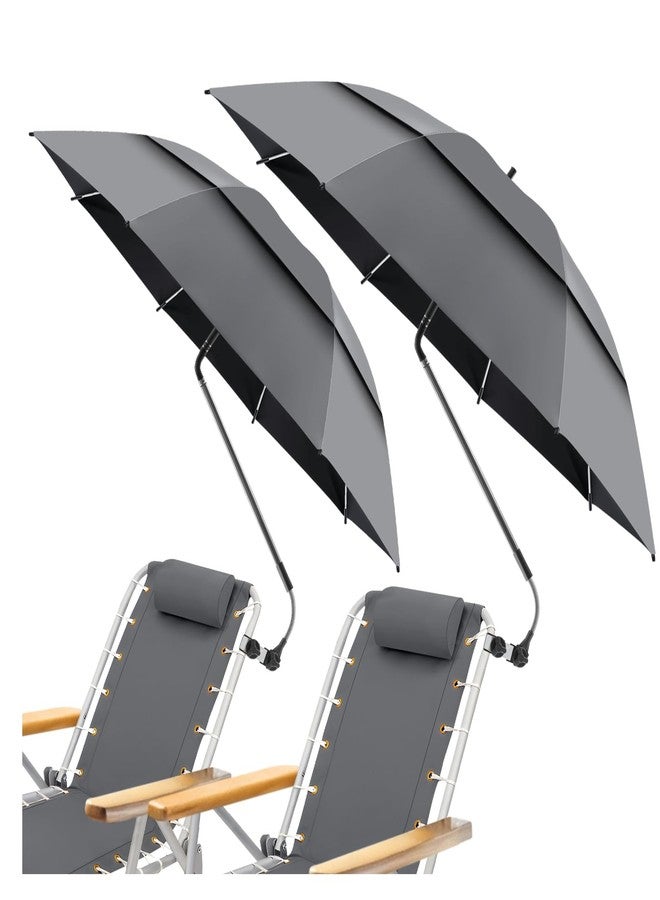 NBtoUS 2pcs 360° UPF50+ Umbrella for Beach Chair(Grey) - Image 1