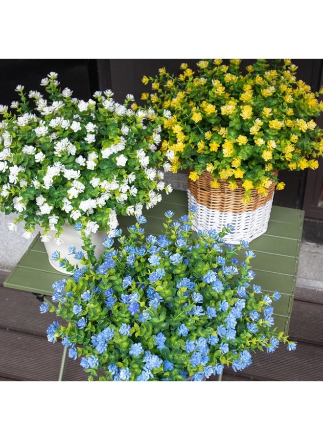 BCBLF Artificial Flowers Outdoors, 16 Bundles Fake Flowers UV-Anti for Decoration Faux Plastic Plants Garden Porch Window Box Décor, White - Image 5