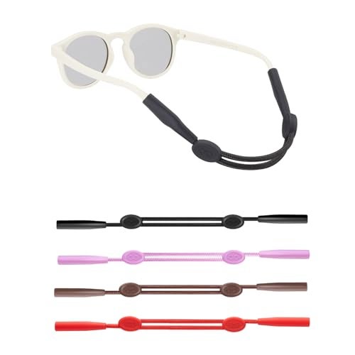 Omnful Kids Glasses Strap6510in Adjustable Eyeglasses Strap Sports Sunglasses Straps Glasses Holder for Infant Tollder No Tail Eyewear Retainers for Girls and Boys 012 Years4pcs Multy Color - Image 1
