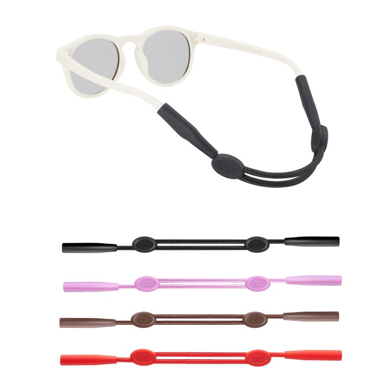 Omnful Kids Glasses Strap6510in Adjustable Eyeglasses Strap Sports Sunglasses Straps Glasses Holder for Infant Tollder No Tail Eyewear Retainers for Girls and Boys 012 Years4pcs Multy Color - Image 2