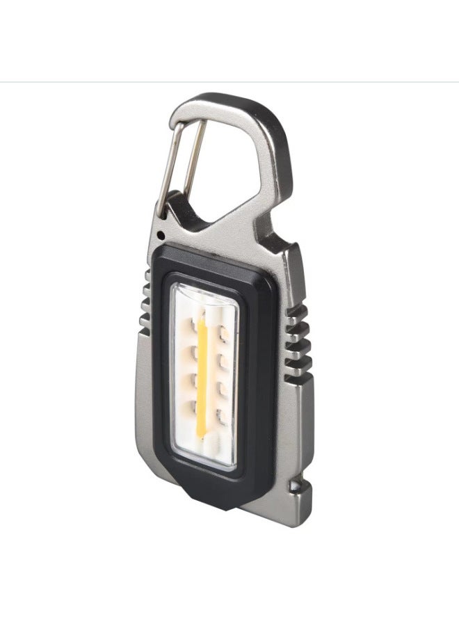 Loquat USB Outdoor Multifunctional Portable COB Mini Portable Work Light Keychain Light Car Repair Light-Color:W5139 (iron Box) - Image 1