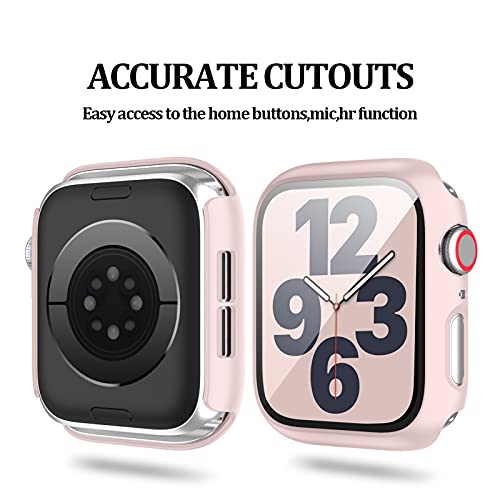 Cuteey 12 Pack Case with Tempered Glass Screen Protector for Apple Watch Series 9 8 7, Full Matte Leopard Cow Pattern PC Cover for Iwatch 9 8 7 Accessories (12 Colors, 45mm) - Image 3