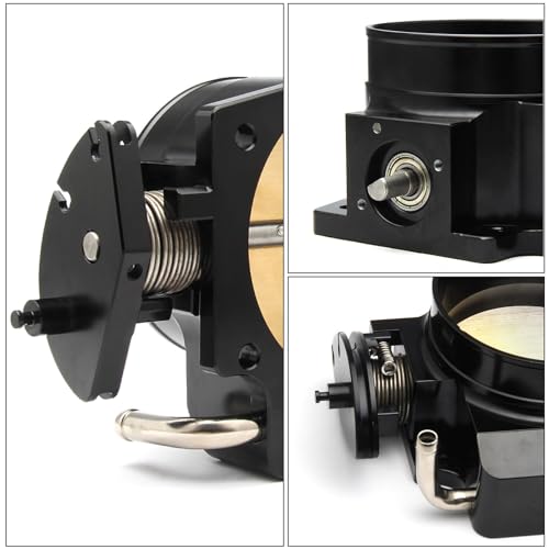 POSENG 102mm Throttle Body for LS1 LS2 LS3 LS6 LS7 LSX LS 4 Bolts Drive by Cable without TPS IAC Aluminum Black HTRACING - Image 5