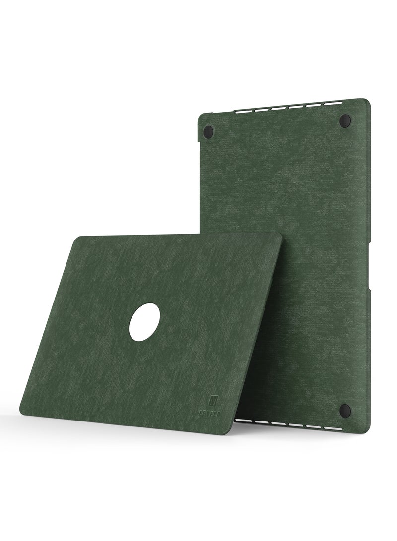 ليفيلو جراب جلدي من جيفينا لجهاز ماك بوك اير 15.3 / جراب خفيف الوزن ورفيع للغاية للكمبيوتر المحمول / حماية من الخدوش والتلف - أخضر غامق - Image 1