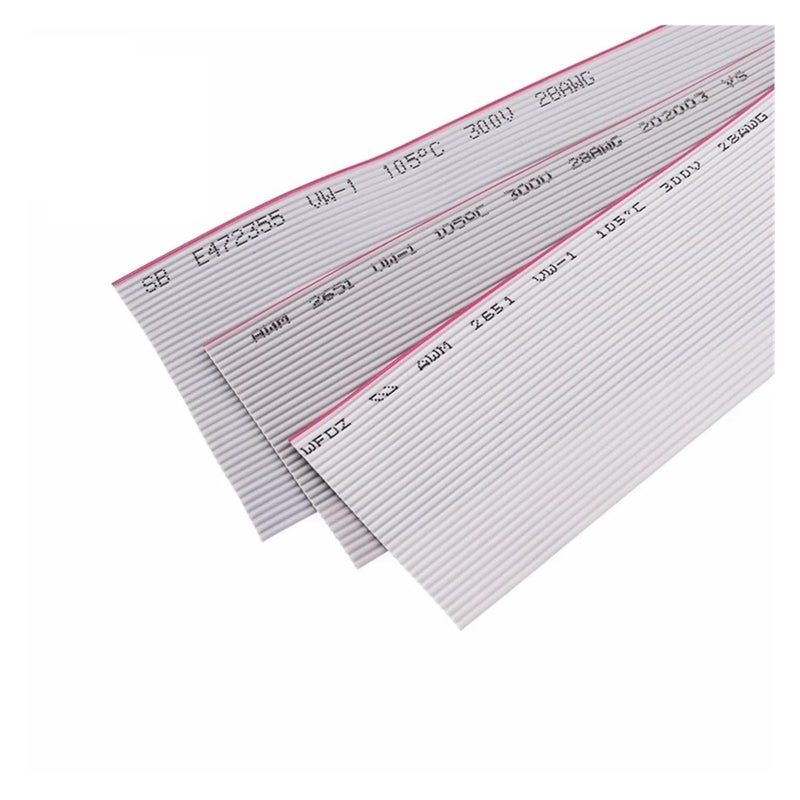 Grey Flat Ribbon Cable 1Meter 0.635MM 1.0MM .27MM Pitch Grey Flat Ribbon Cable 6/8/10/16/20/40 Pin 28AWG Wire for IDC FC .27MM/2.0MM/2.54MM Connector(1.0mm,16PIN) - Image 3