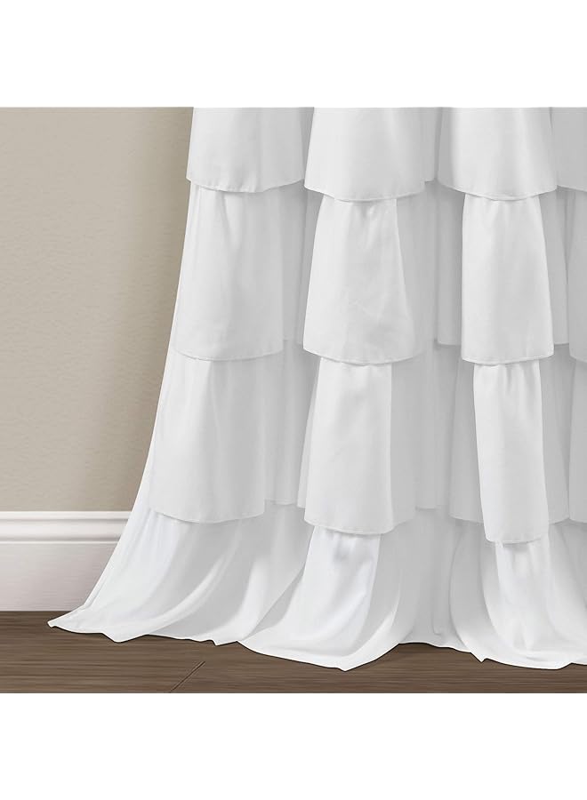 إيروريكس ستارة نافذة بيضاء مكشكشة على شكل مزرعة أنيقة عتيقة لغرفة المعيشة وغرفة الطعام وغرفة النوم الفردية 84 بوصة × 50 بوصة - Image 4