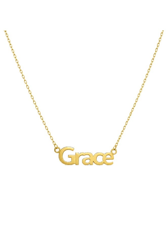 NENOUSH Kids Name Necklace | Balloon Font Letter Pendant Chain 35cm | Gold Tone Jewelry | Birthday Party Gift for Girls | Daily Wear Fashion Jewelry for Special Occasions - Image 1