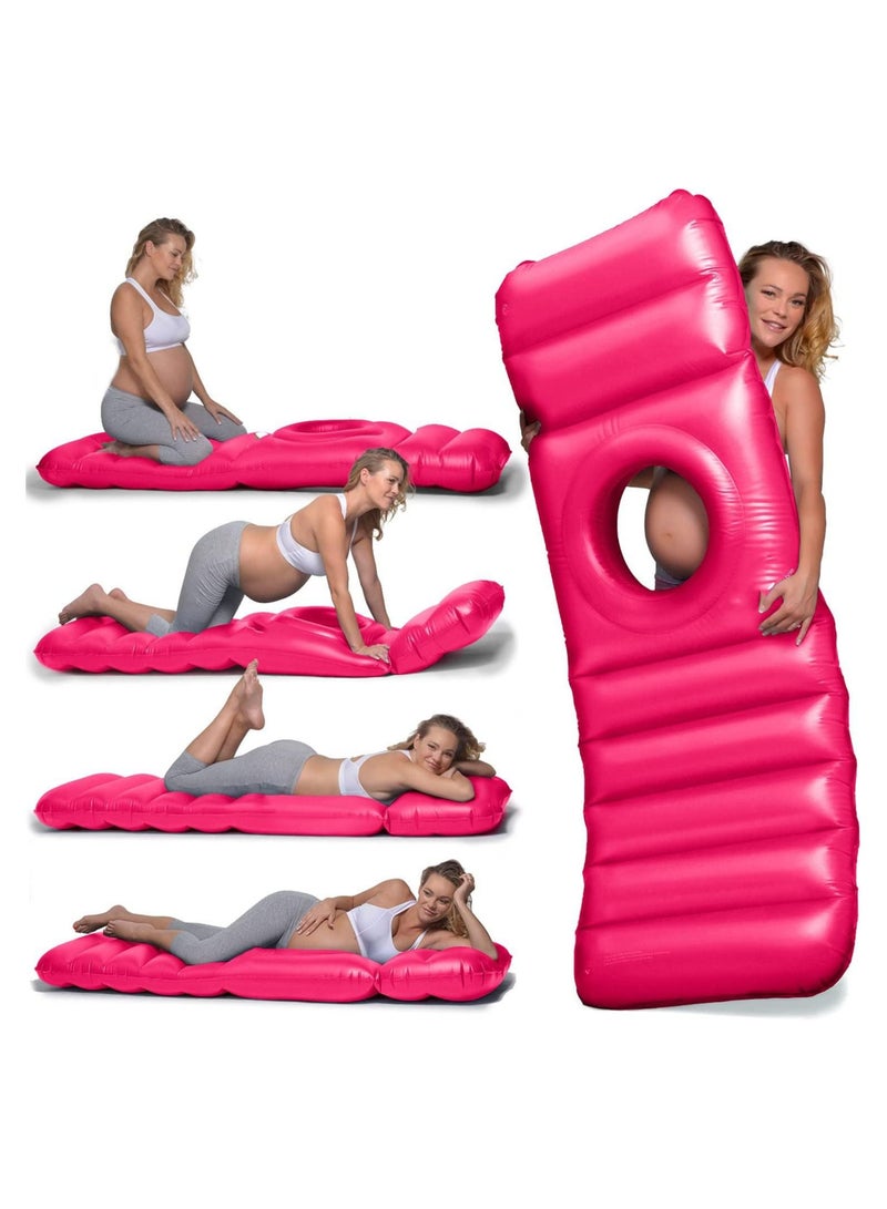 HOCC Inflatable Pregnancy Bed, Pregnancy Pillow, Pink - Image 1
