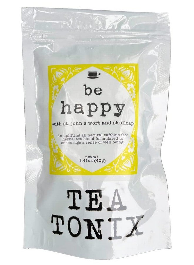 BE HAPPY Tea with St. John's Wort, Vervain, and Skullcap 40g (1.41oz) - an Uplifting, Caffeine Free Herbal Tea - Image 1