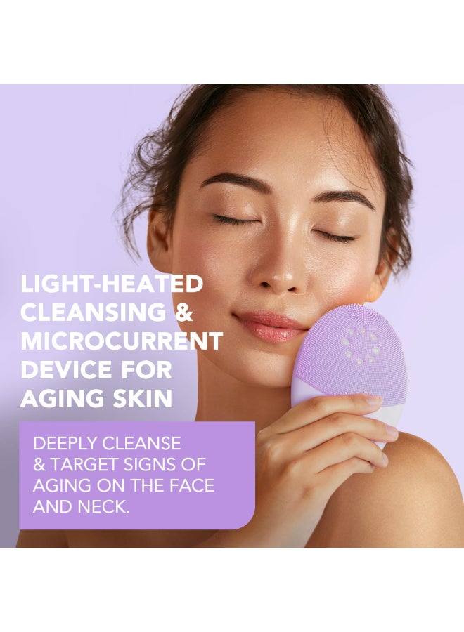 FOREO فرشاة تنظيف الوجه FOREO لونا 4 بلس | علاج الضوء القريب من تحت الحمراء + علاج الضوء الأحمر LED لتنظيف الوجه العميق بالحرارة | جهاز الوجه الميكروكهربائي لمكافحة الشيخوخة | للبشرة العادية - Image 4
