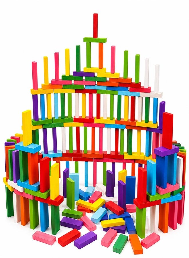 DIMAZO 120 Pcs Wooden Building Blocks Toy Set for Kids, Construction Stacker Stacking Preschool Learning Educational Toys Gifts for 3+ Boy Girl Toddler - Image 1