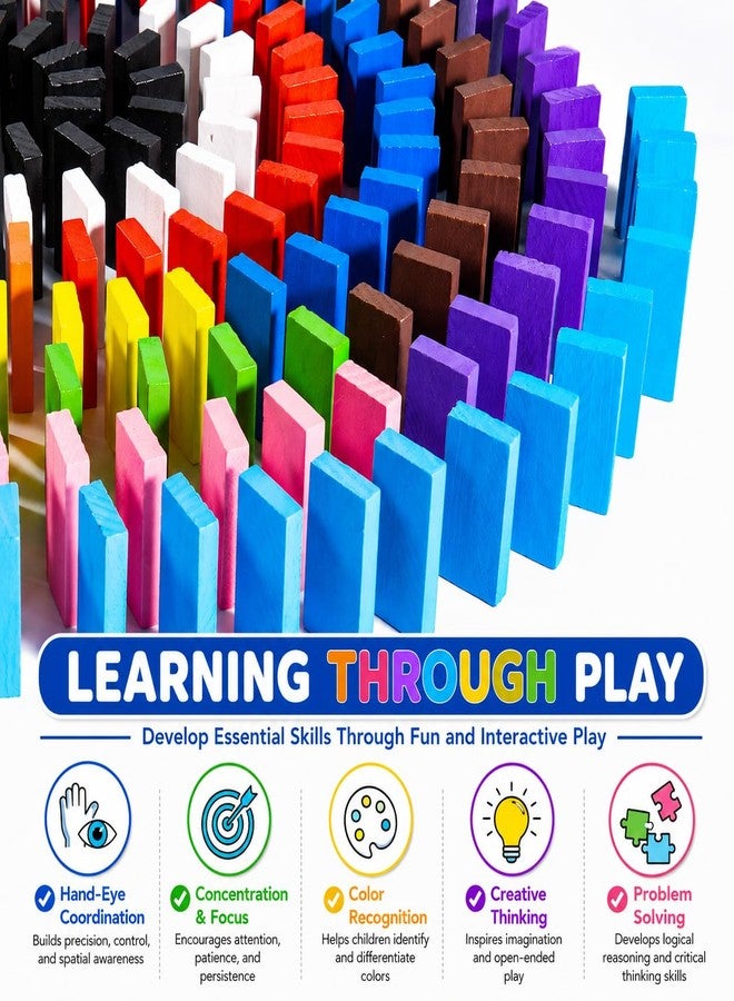DIMAZO 120 Pcs Wooden Building Blocks Toy Set for Kids, Construction Stacker Stacking Preschool Learning Educational Toys Gifts for 3+ Boy Girl Toddler - Image 5
