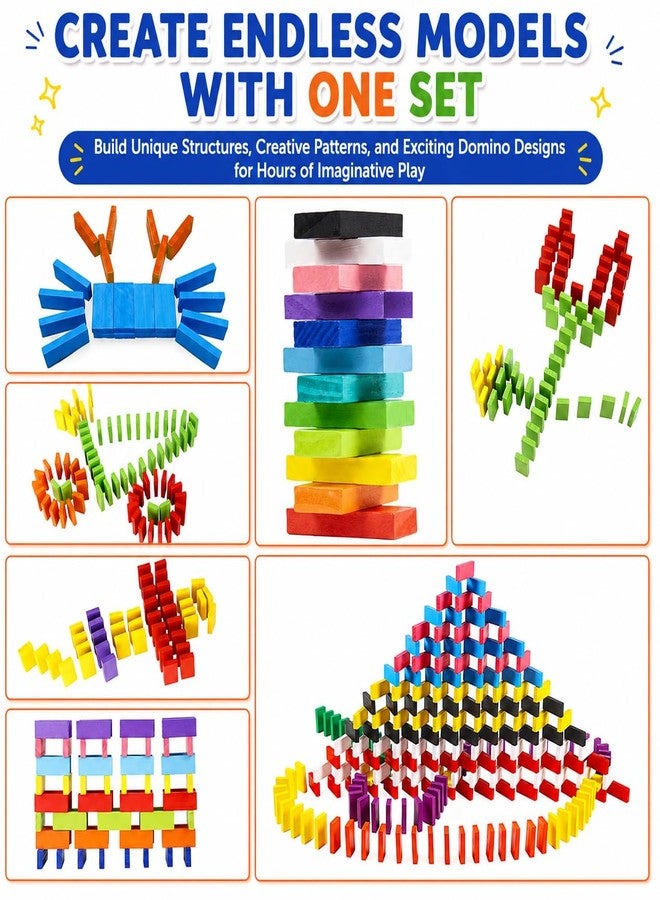 DIMAZO 120 Pcs Wooden Building Blocks Toy Set for Kids, Construction Stacker Stacking Preschool Learning Educational Toys Gifts for 3+ Boy Girl Toddler - Image 2