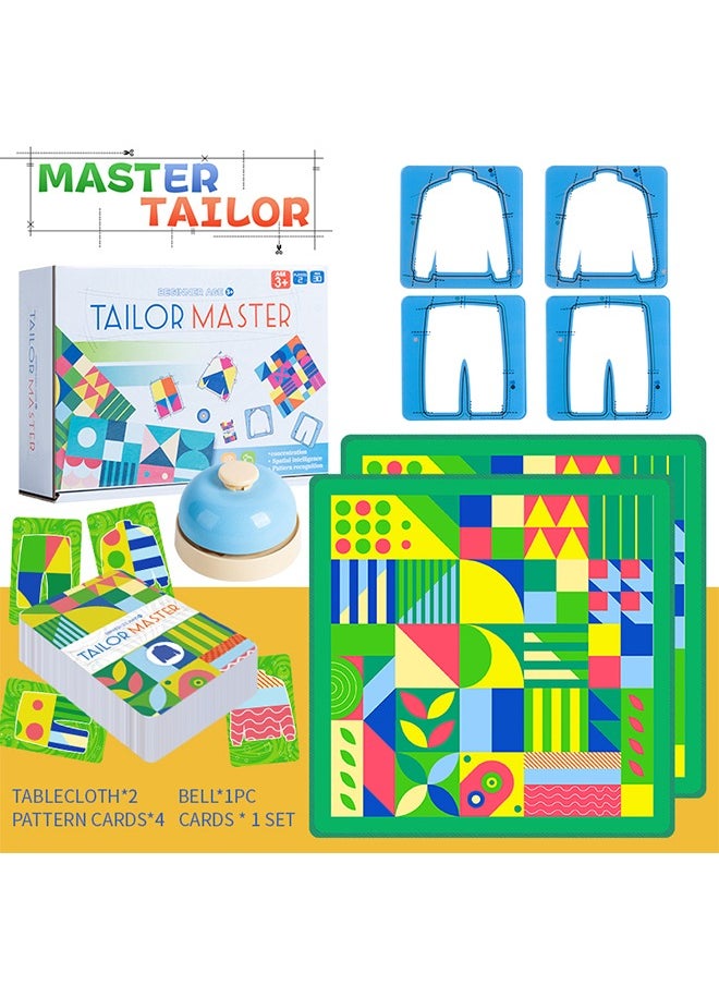 Tailor Master Battle, Children Drawing Colour Matching Board Game, Tailor Master Children's Puzzle Thinking Concentration Training Toys Kids Graphic Color Matching Table Game for Friends  - Image 1