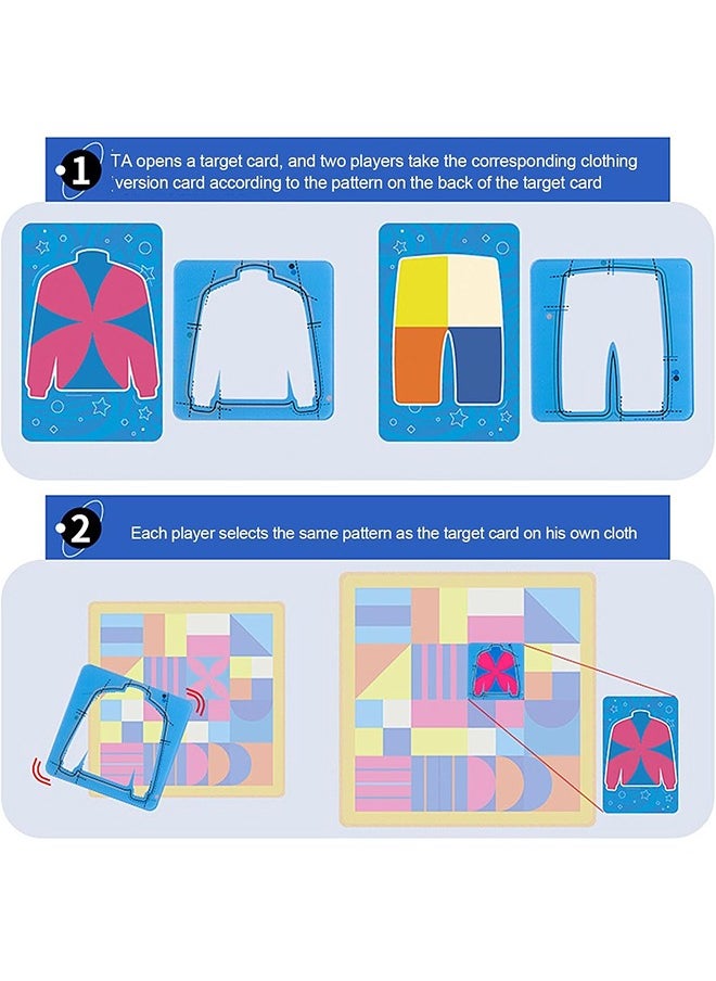 Tailor Master Battle, Children Drawing Colour Matching Board Game, Tailor Master Children's Puzzle Thinking Concentration Training Toys Kids Graphic Color Matching Table Game for Friends  - Image 4