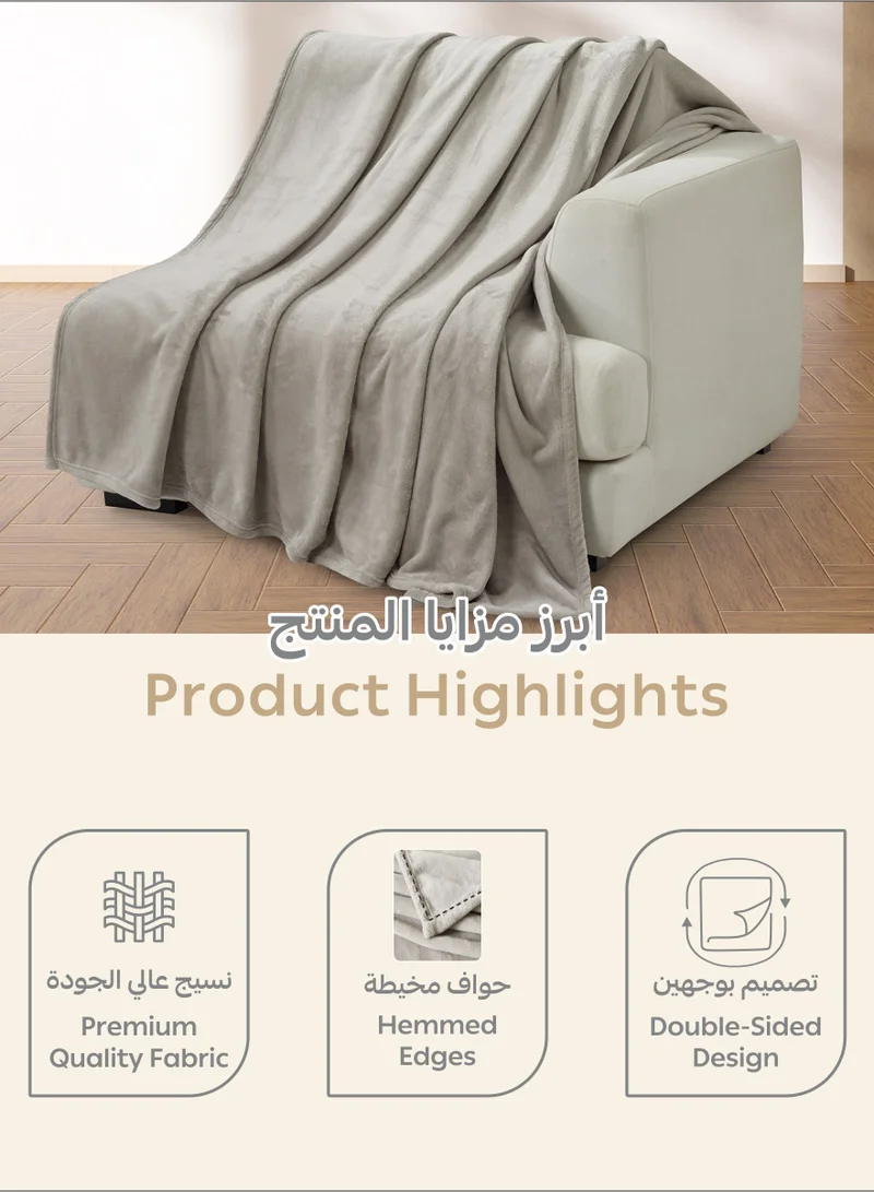 دوناتيلا بطانية من بديل الصوف الناعم 210 × 240 سم خفيفة ودافئة اسود