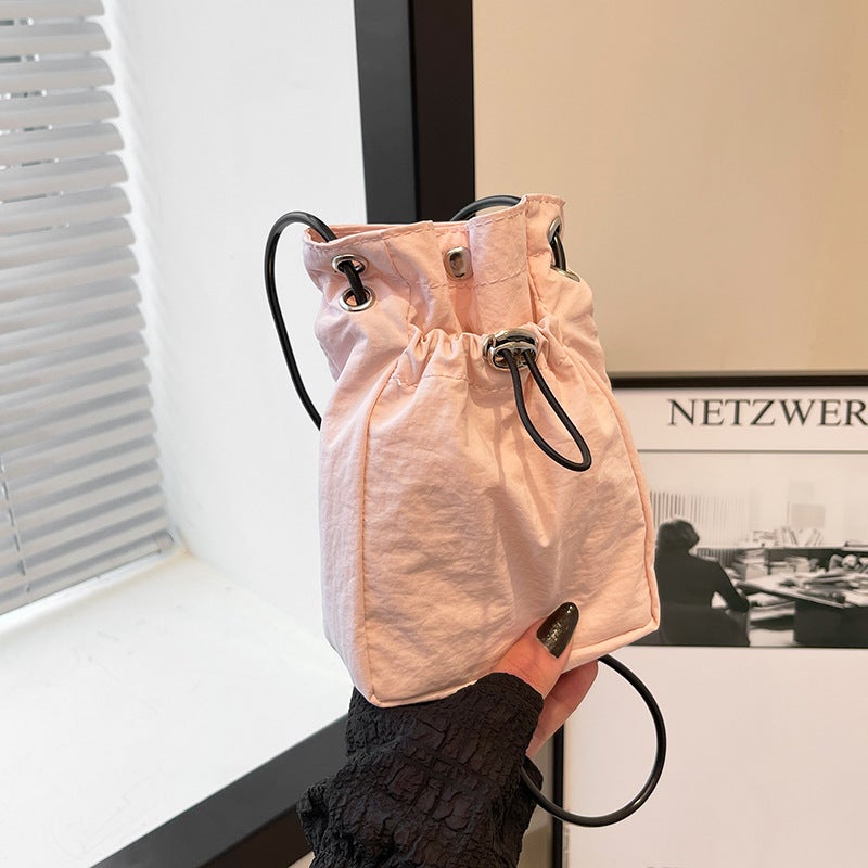 Fashion Casual Bucket Bag Women'S 2024 Korean-Style Simple All-Match Shoulder Bag Fashionable Mobile Phone Bag - Image 5