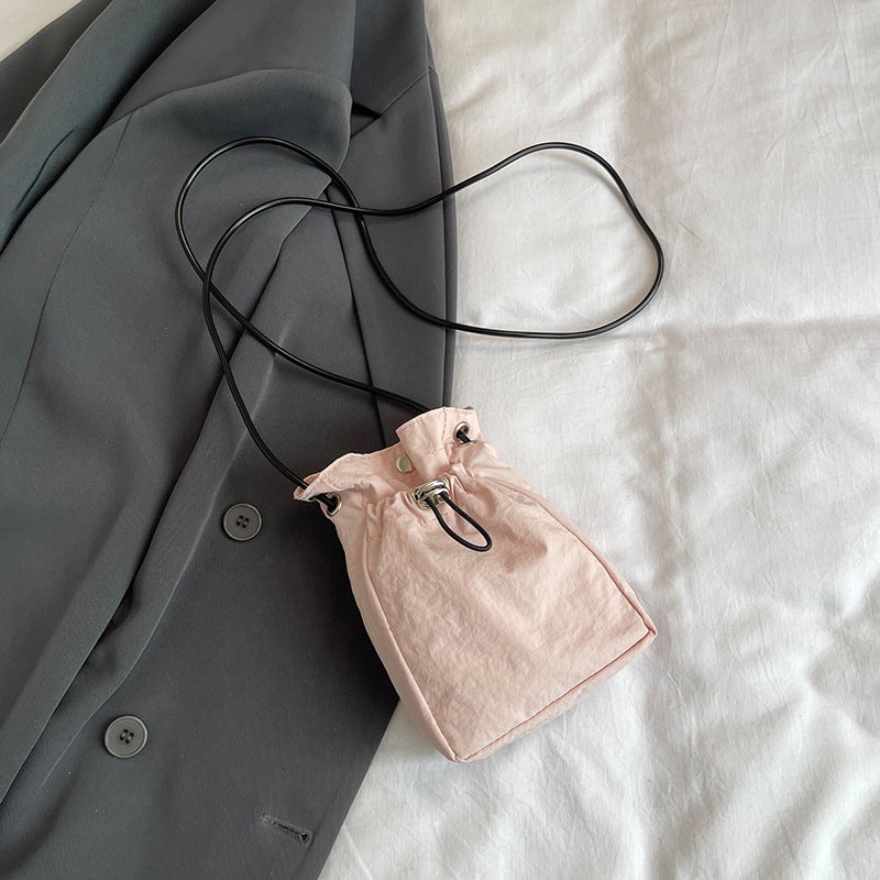 Fashion Casual Bucket Bag Women'S 2024 Korean-Style Simple All-Match Shoulder Bag Fashionable Mobile Phone Bag - Image 1
