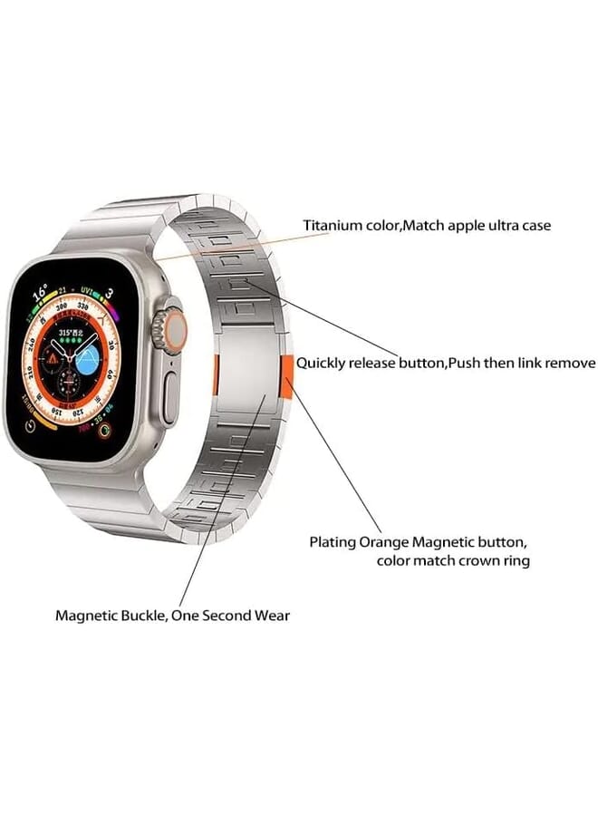 دادو لا توجد أداة مطلوبة، إصدار سريع، سوار من الفولاذ المقاوم للصدأ قابل للتعديل، متوافق مع ساعة Ultra 2 9 8 Ultra 8 7 6 5 49 45 44 42 ملم، سوار ساعة فاخر - Image 2