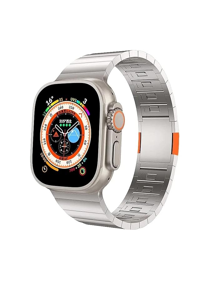 دادو لا توجد أداة مطلوبة، إصدار سريع، سوار من الفولاذ المقاوم للصدأ قابل للتعديل، متوافق مع ساعة Ultra 2 9 8 Ultra 8 7 6 5 49 45 44 42 ملم، سوار ساعة فاخر - Image 1