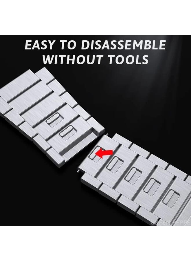 دادو لا توجد أداة مطلوبة، إصدار سريع، سوار من الفولاذ المقاوم للصدأ قابل للتعديل، متوافق مع ساعة Ultra 2 9 8 Ultra 8 7 6 5 49 45 44 42 ملم، سوار ساعة فاخر - Image 4