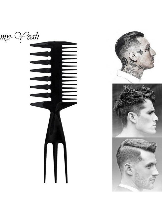 Ruby Face Rubyface Hair Stylists Professional Styling Comb Set,10 Great for All Hair Types & Styles Comb set kit Multifunction Anti-Static Barbers Brush Combs Tool for Women Men Kids - 10 PCS OF 1 SET, BLACK - Image 4