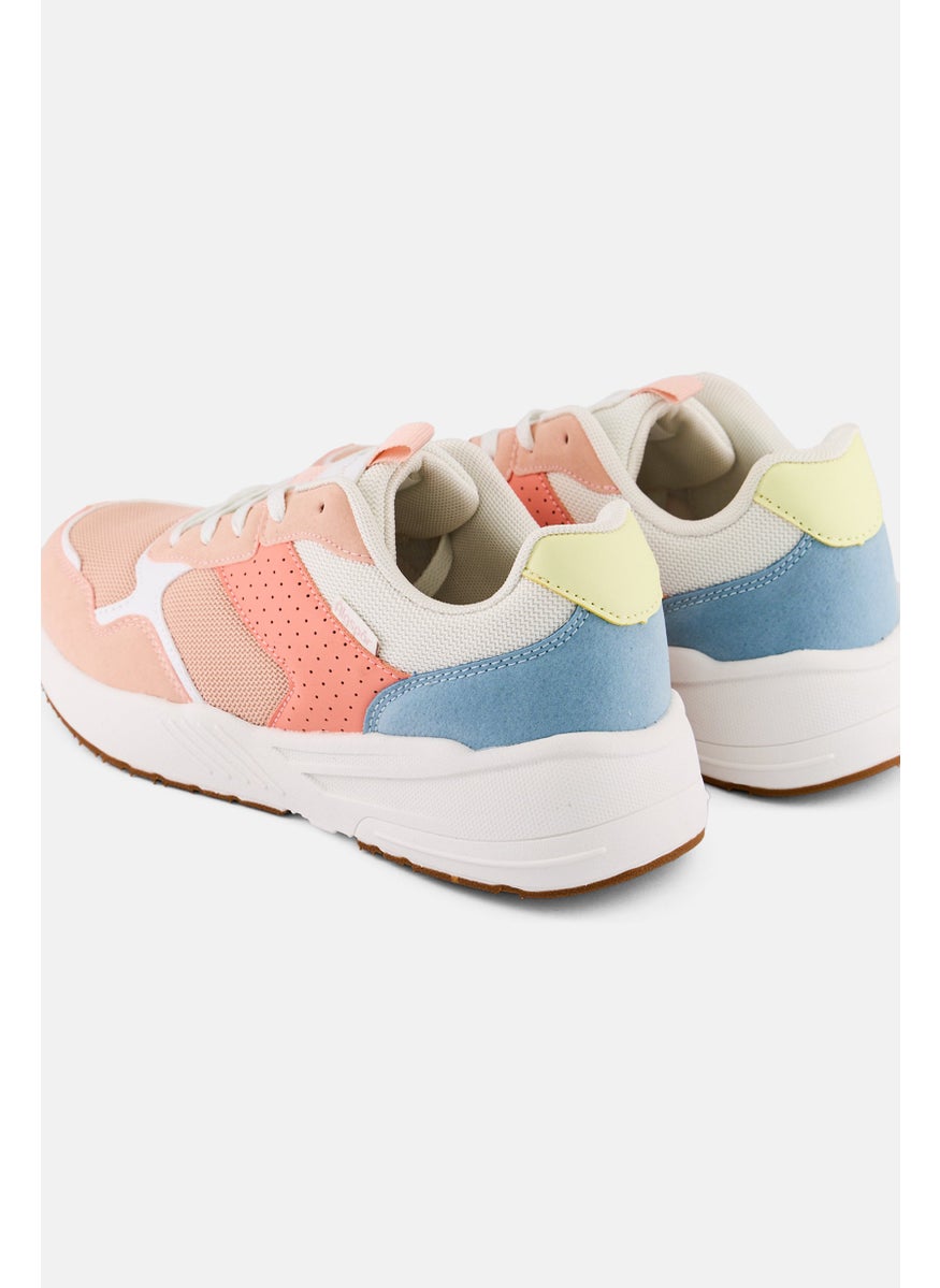 Algspar Women Lace Up Casual Shoes, Multicolor  - Image 2