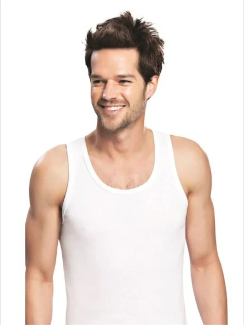 توتكو Men's White Cotton Undershirt 6 Pack