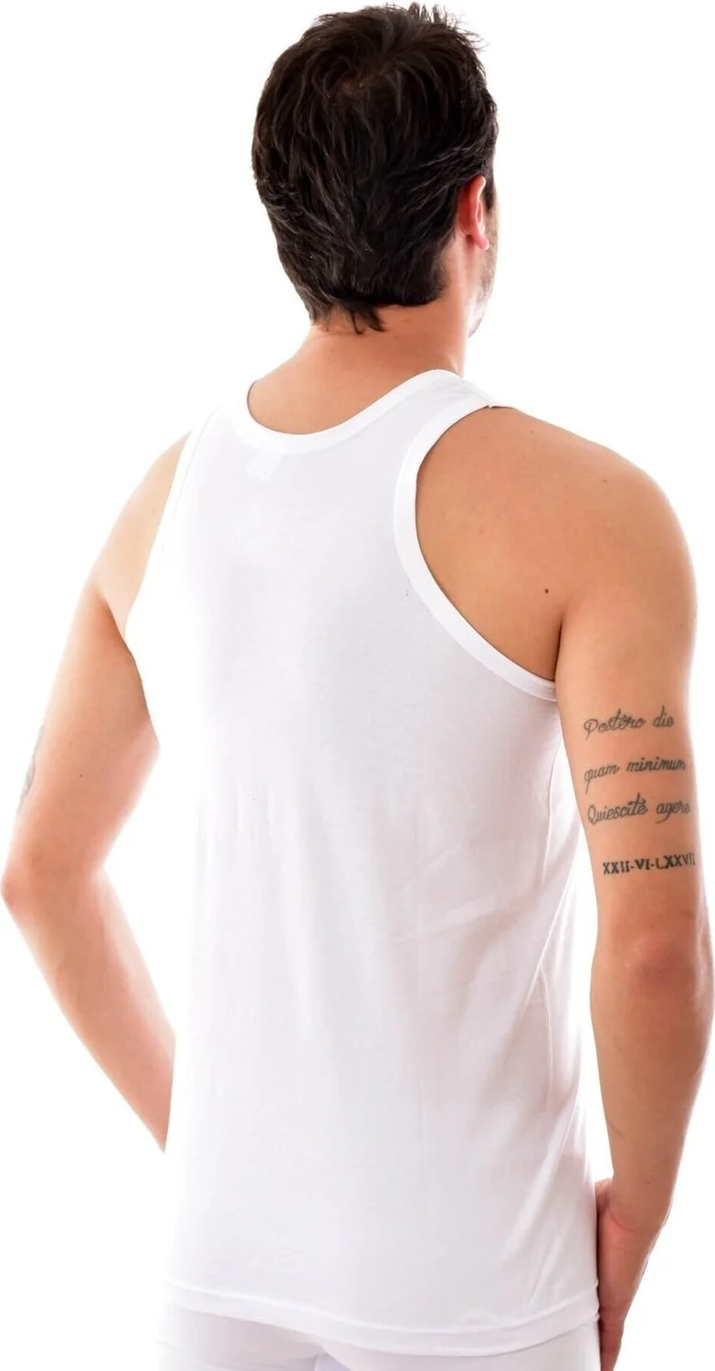 توتكو Men's White Cotton Undershirt 6 Pack